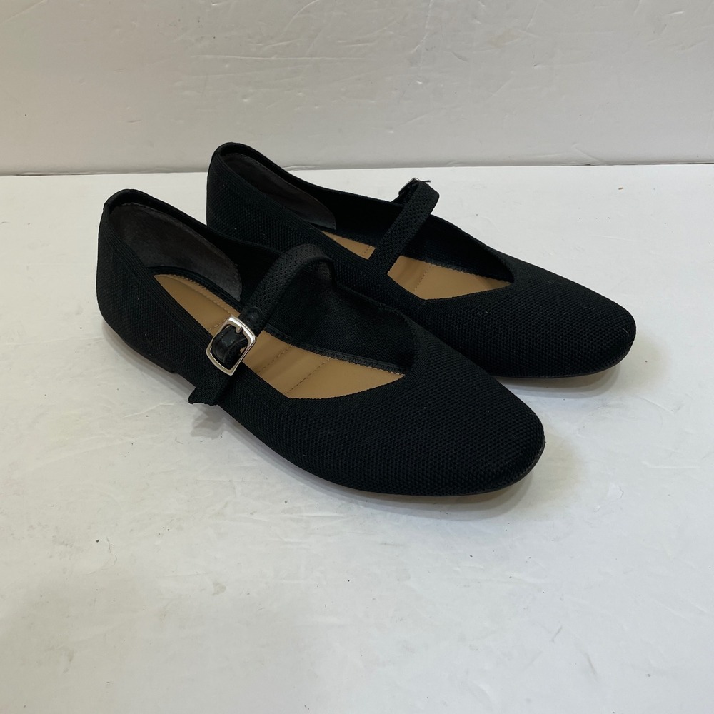 ME TOO SHELBY MARY JANE FLATS IN BLACK
